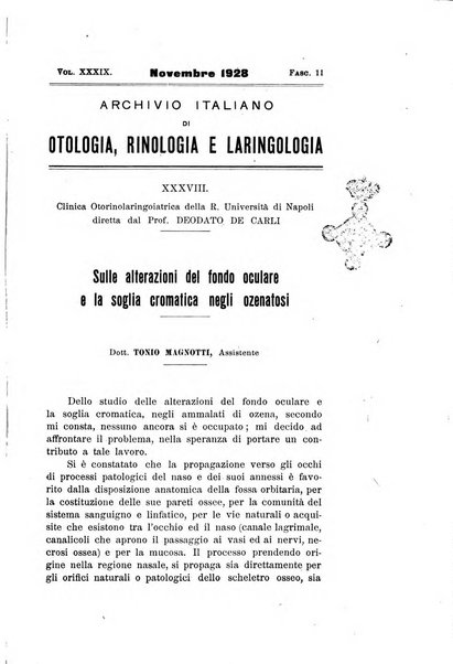 Archivio italiano di otologia, rinologia e laringologia