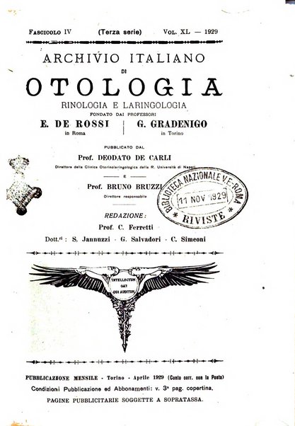 Archivio italiano di otologia, rinologia e laringologia