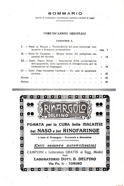 Archivio italiano di otologia, rinologia e laringologia