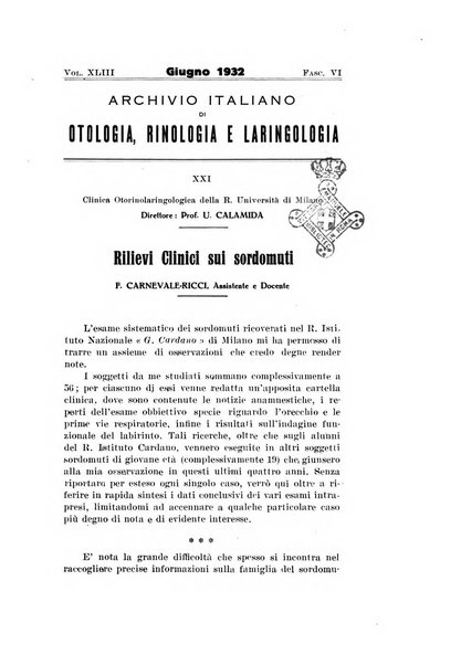 Archivio italiano di otologia, rinologia e laringologia