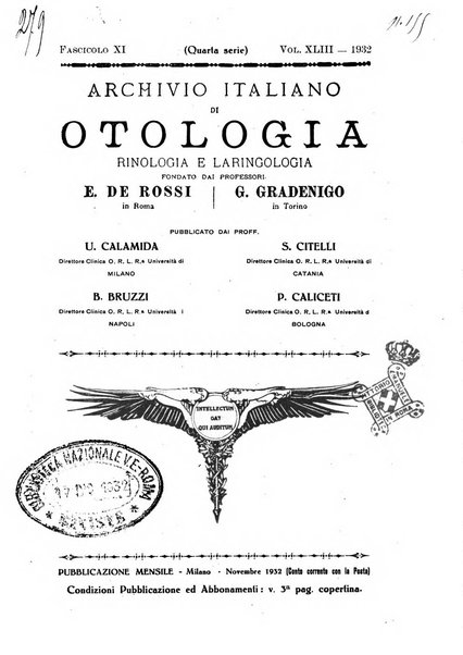 Archivio italiano di otologia, rinologia e laringologia