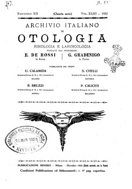 Archivio italiano di otologia, rinologia e laringologia