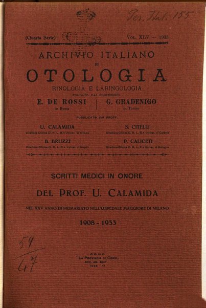 Archivio italiano di otologia, rinologia e laringologia