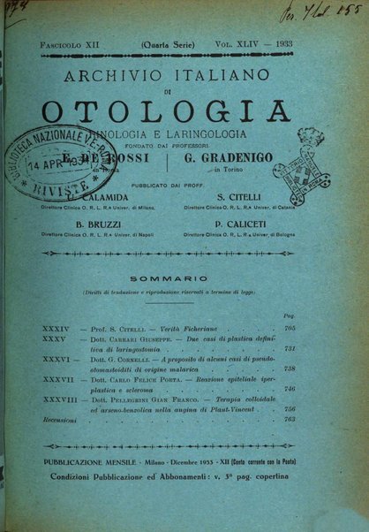 Archivio italiano di otologia, rinologia e laringologia