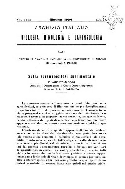 Archivio italiano di otologia, rinologia e laringologia