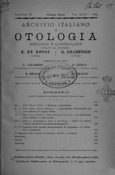 Archivio italiano di otologia, rinologia e laringologia