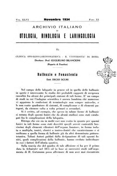 Archivio italiano di otologia, rinologia e laringologia