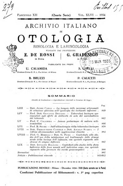 Archivio italiano di otologia, rinologia e laringologia