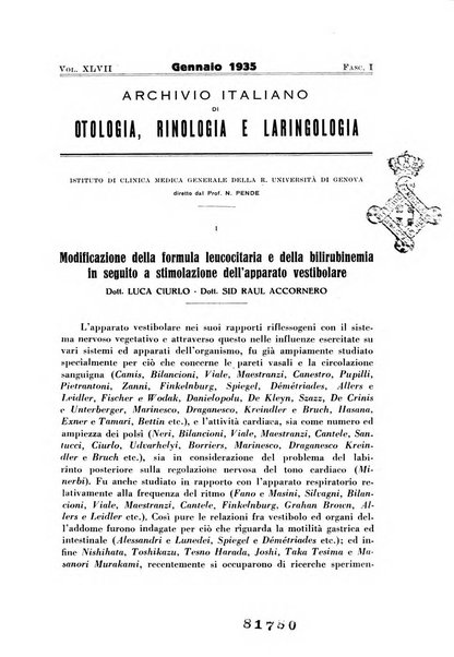 Archivio italiano di otologia, rinologia e laringologia