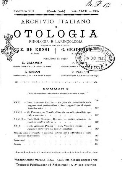 Archivio italiano di otologia, rinologia e laringologia