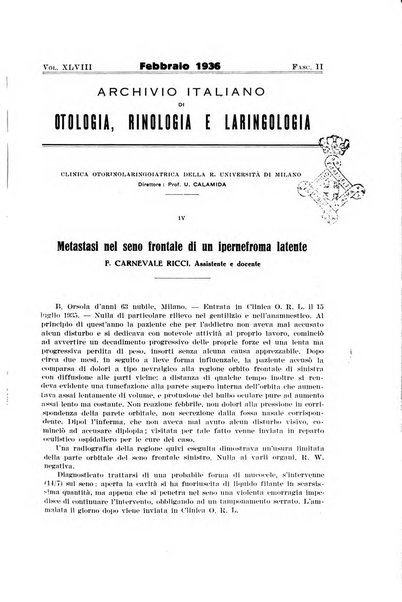 Archivio italiano di otologia, rinologia e laringologia