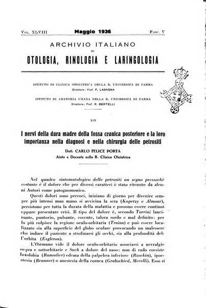 Archivio italiano di otologia, rinologia e laringologia