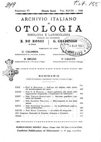 Archivio italiano di otologia, rinologia e laringologia