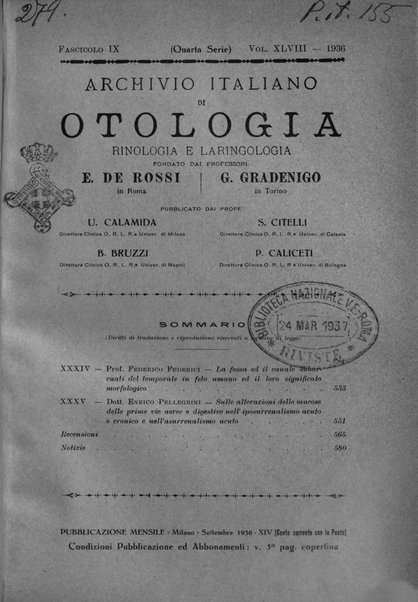 Archivio italiano di otologia, rinologia e laringologia