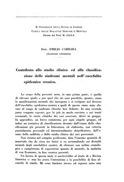 Archivio italiano di studi neuropsichiatrici sull'encefalite e l'epilessia