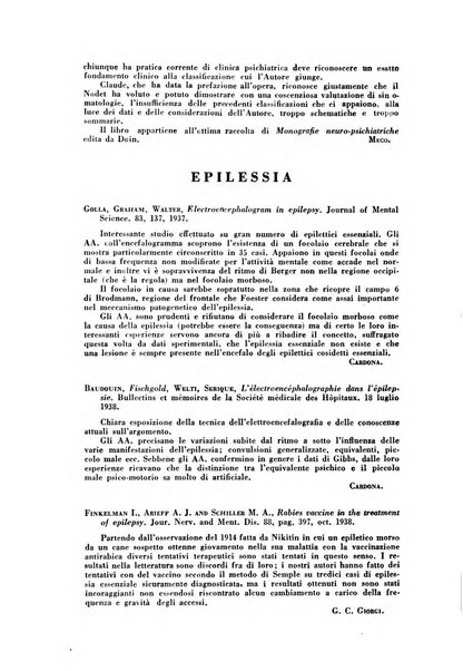 Archivio italiano di studi neuropsichiatrici sull'encefalite e l'epilessia