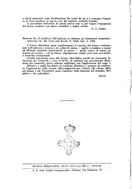 Archivio italiano di studi neuropsichiatrici sull'encefalite e l'epilessia