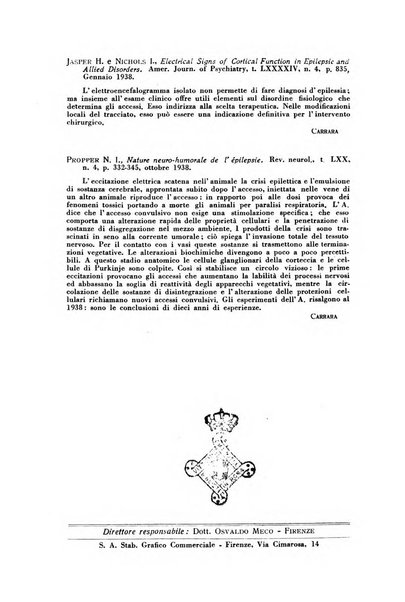 Archivio italiano di studi neuropsichiatrici sull'encefalite e l'epilessia