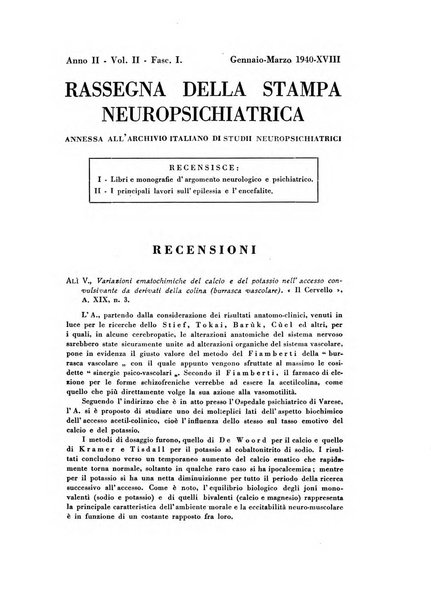 Archivio italiano di studi neuropsichiatrici sull'encefalite e l'epilessia