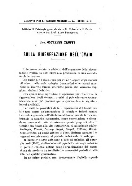 Archivio per le scienze mediche