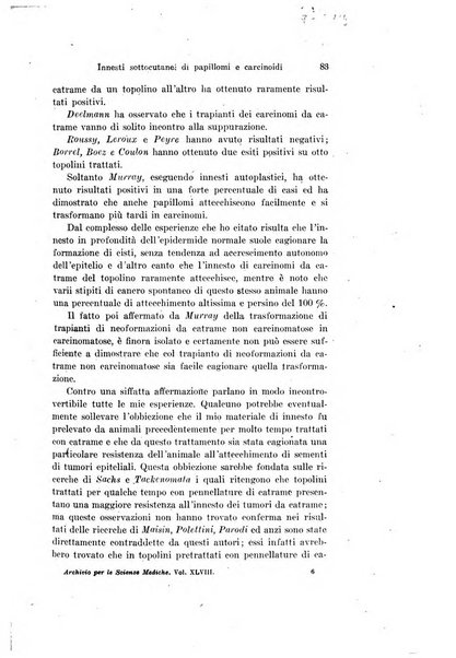 Archivio per le scienze mediche