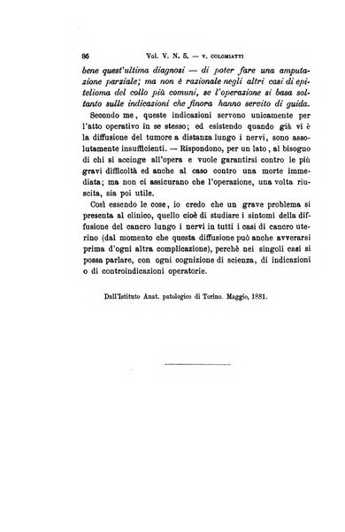 Archivio per le scienze mediche