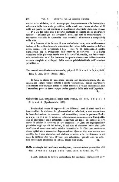 Archivio per le scienze mediche