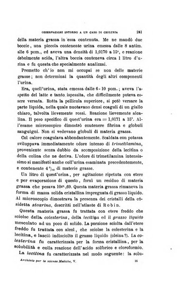 Archivio per le scienze mediche