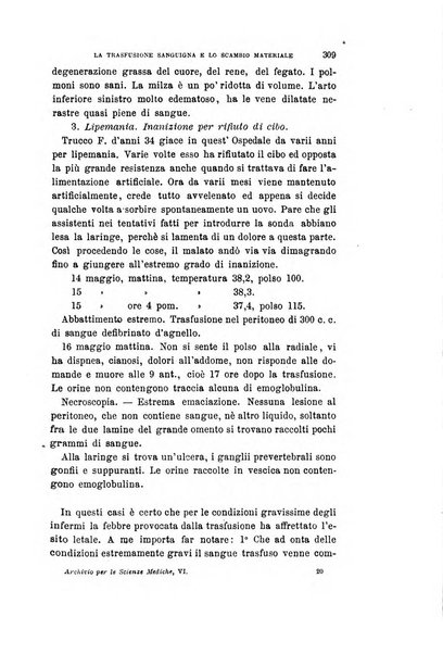 Archivio per le scienze mediche