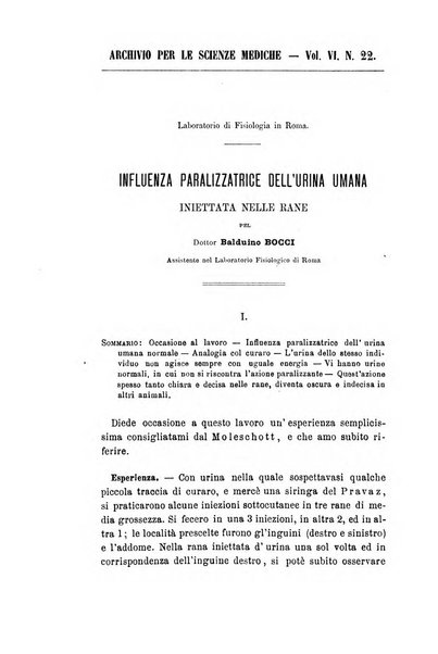 Archivio per le scienze mediche