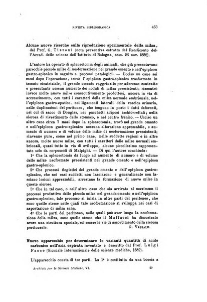 Archivio per le scienze mediche