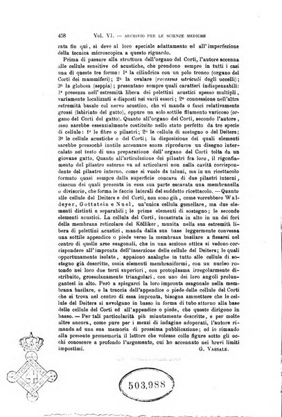 Archivio per le scienze mediche