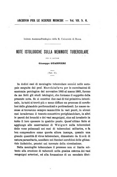 Archivio per le scienze mediche