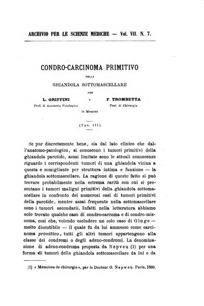 Archivio per le scienze mediche