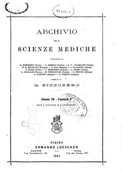 Archivio per le scienze mediche