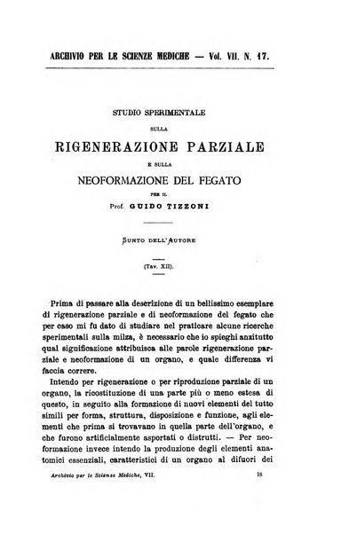 Archivio per le scienze mediche