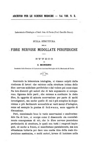 Archivio per le scienze mediche