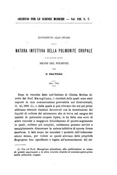 Archivio per le scienze mediche