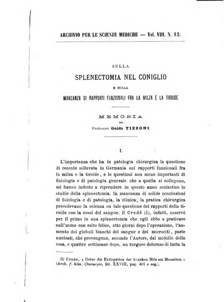 Archivio per le scienze mediche