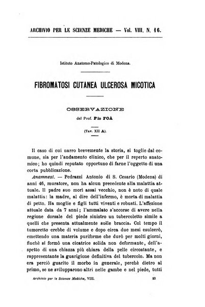 Archivio per le scienze mediche