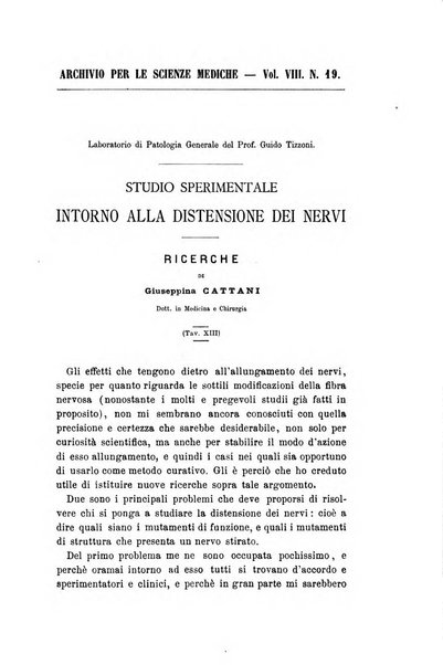 Archivio per le scienze mediche