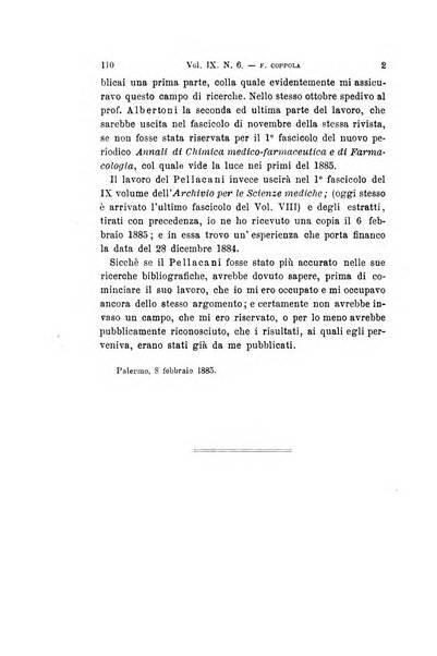 Archivio per le scienze mediche