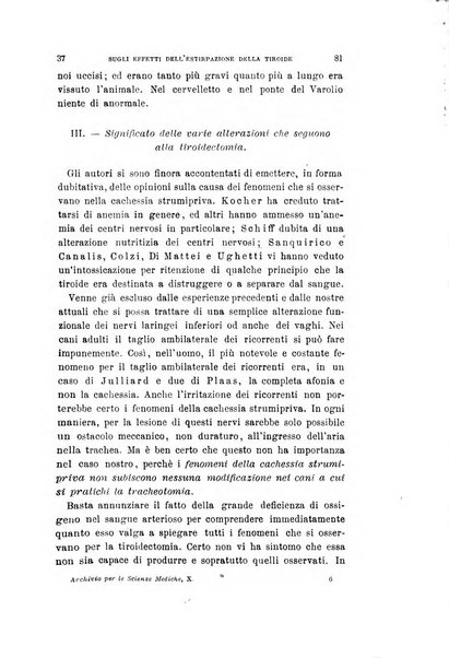 Archivio per le scienze mediche