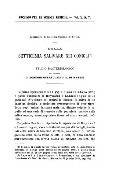 Archivio per le scienze mediche