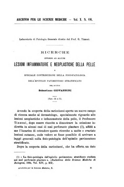 Archivio per le scienze mediche