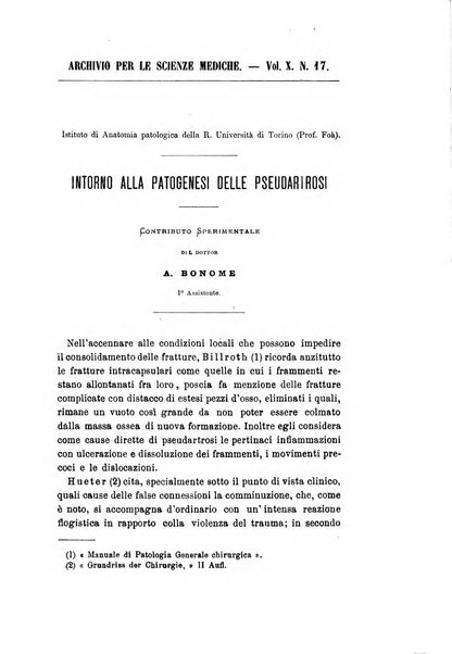 Archivio per le scienze mediche