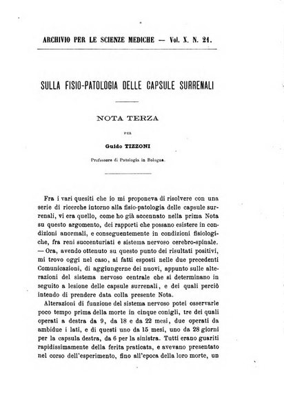 Archivio per le scienze mediche