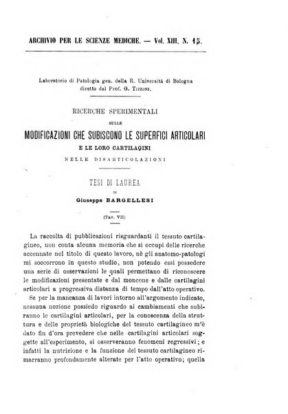 Archivio per le scienze mediche