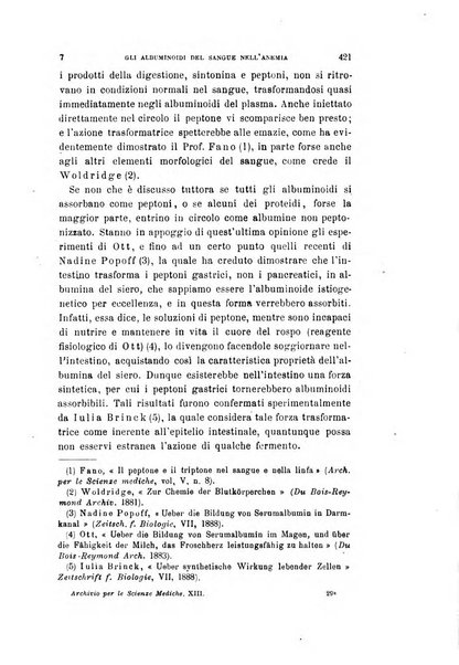 Archivio per le scienze mediche