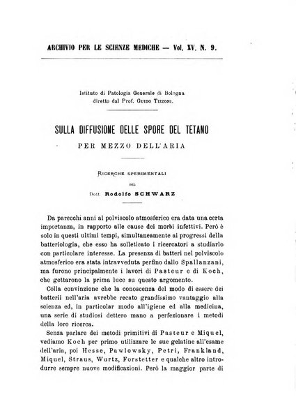 Archivio per le scienze mediche